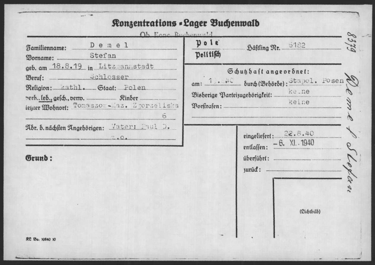 Stfen File Arolsen Archives - International Center on Nazi Persecution | 5450001 ...