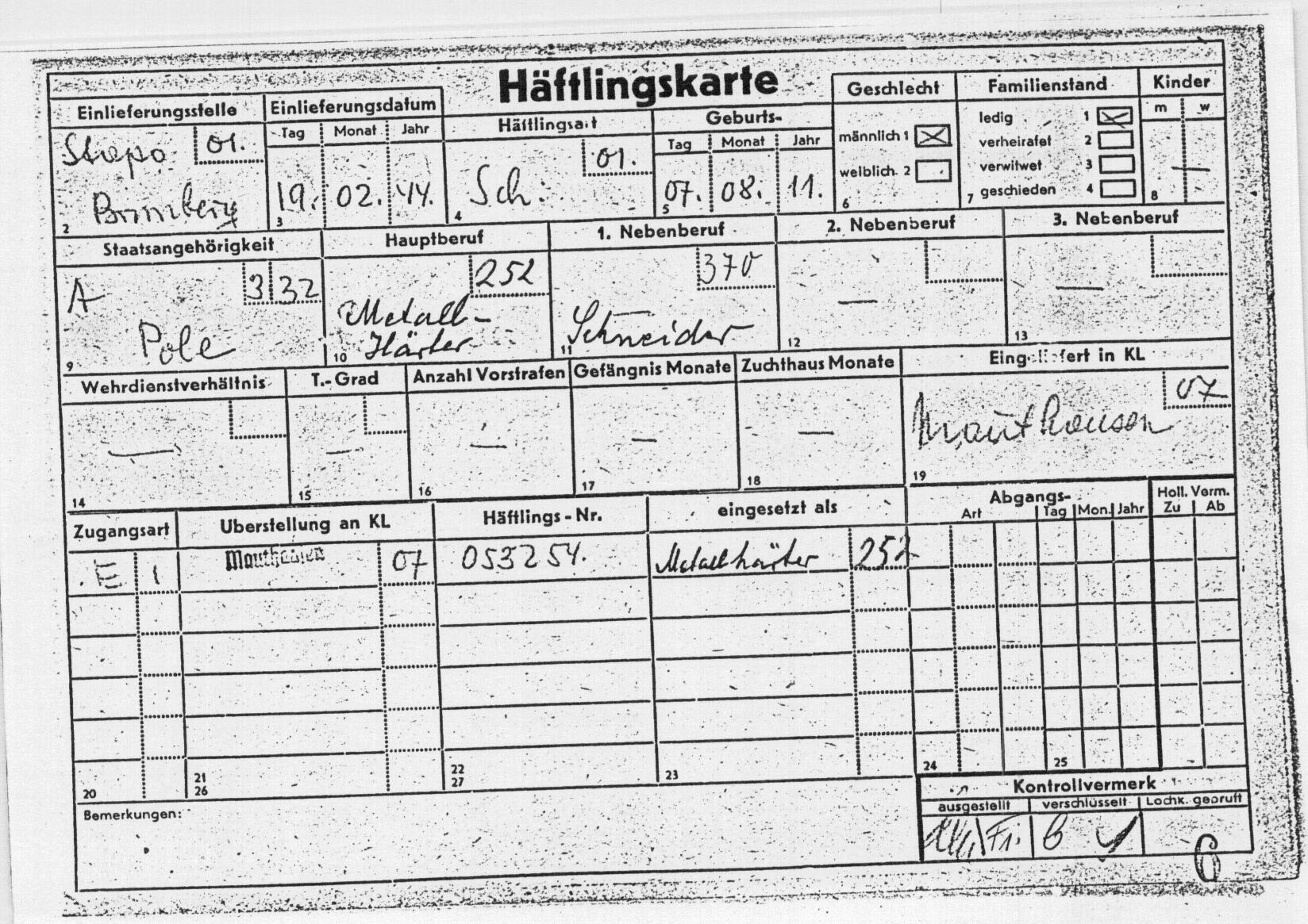 Arolsen Archives - International Center on Nazi Persecution | 01012606 ...