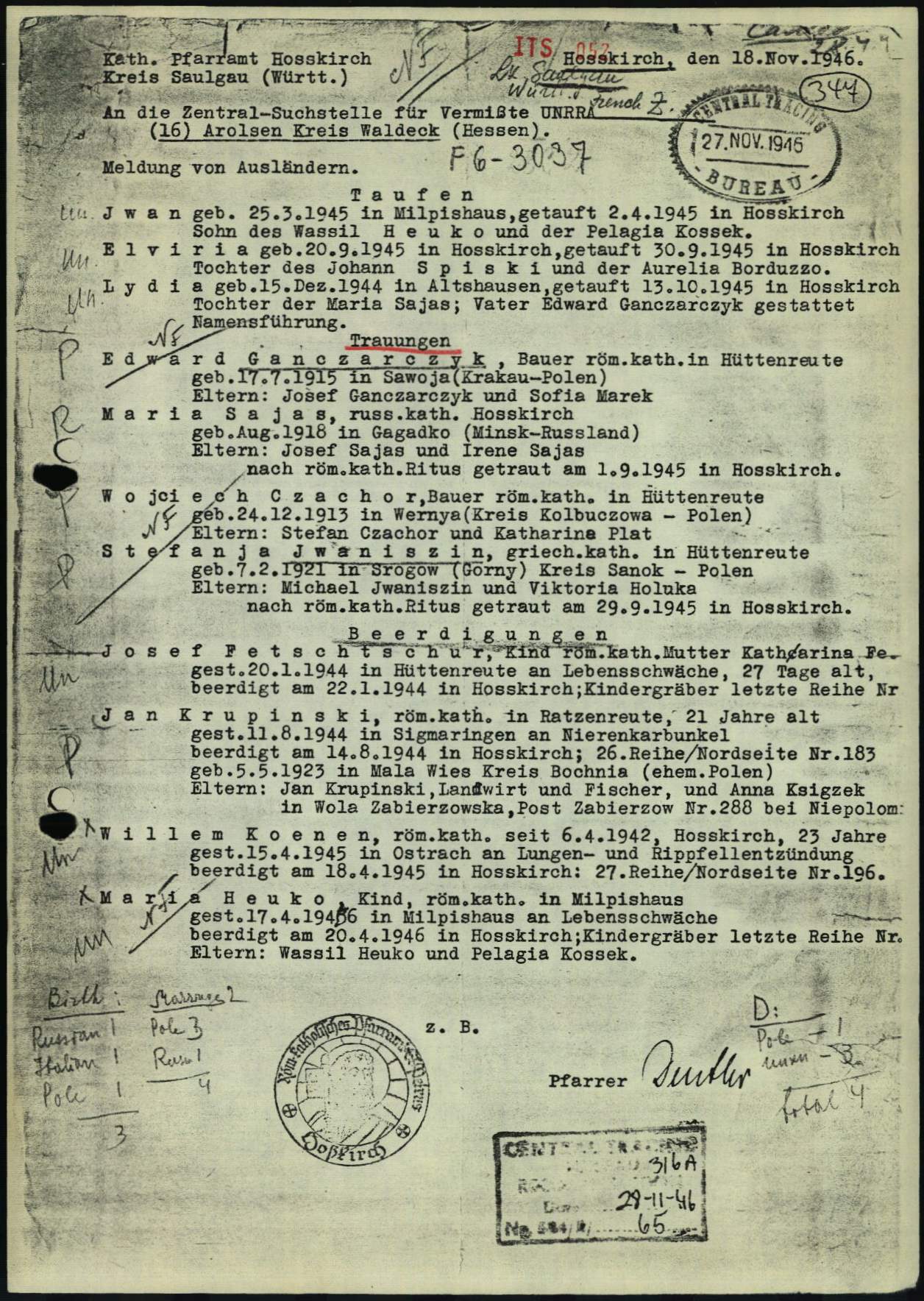 List・of・cultures1992 Explore documents of the Arolsen Archives | DE ITS 2.1.3.1 BW 032