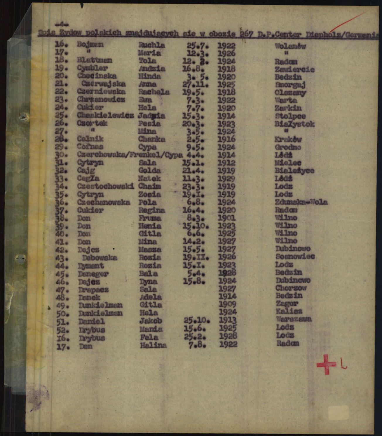 Explore documents of the Arolsen Archives | 481000 - List of Polish ...