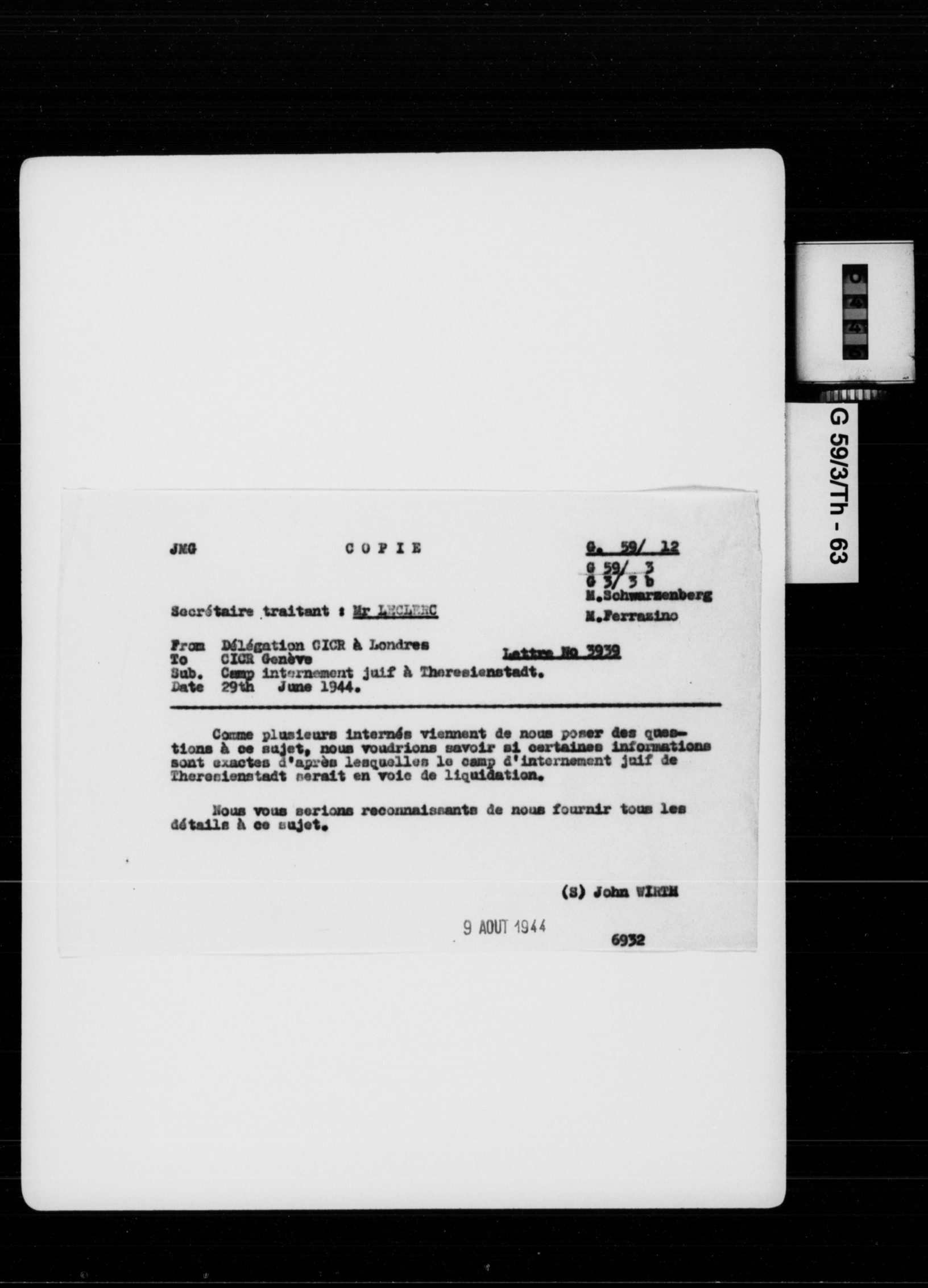 Explore documents of the Arolsen Archives | 11000759 - Theresienstadt ...